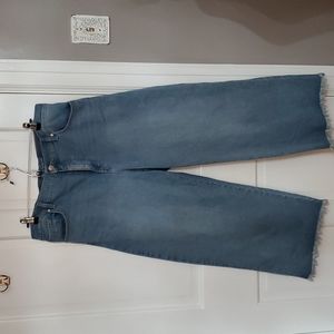 Gloria Vanderbilt slimming effect wide-leg crop jeans